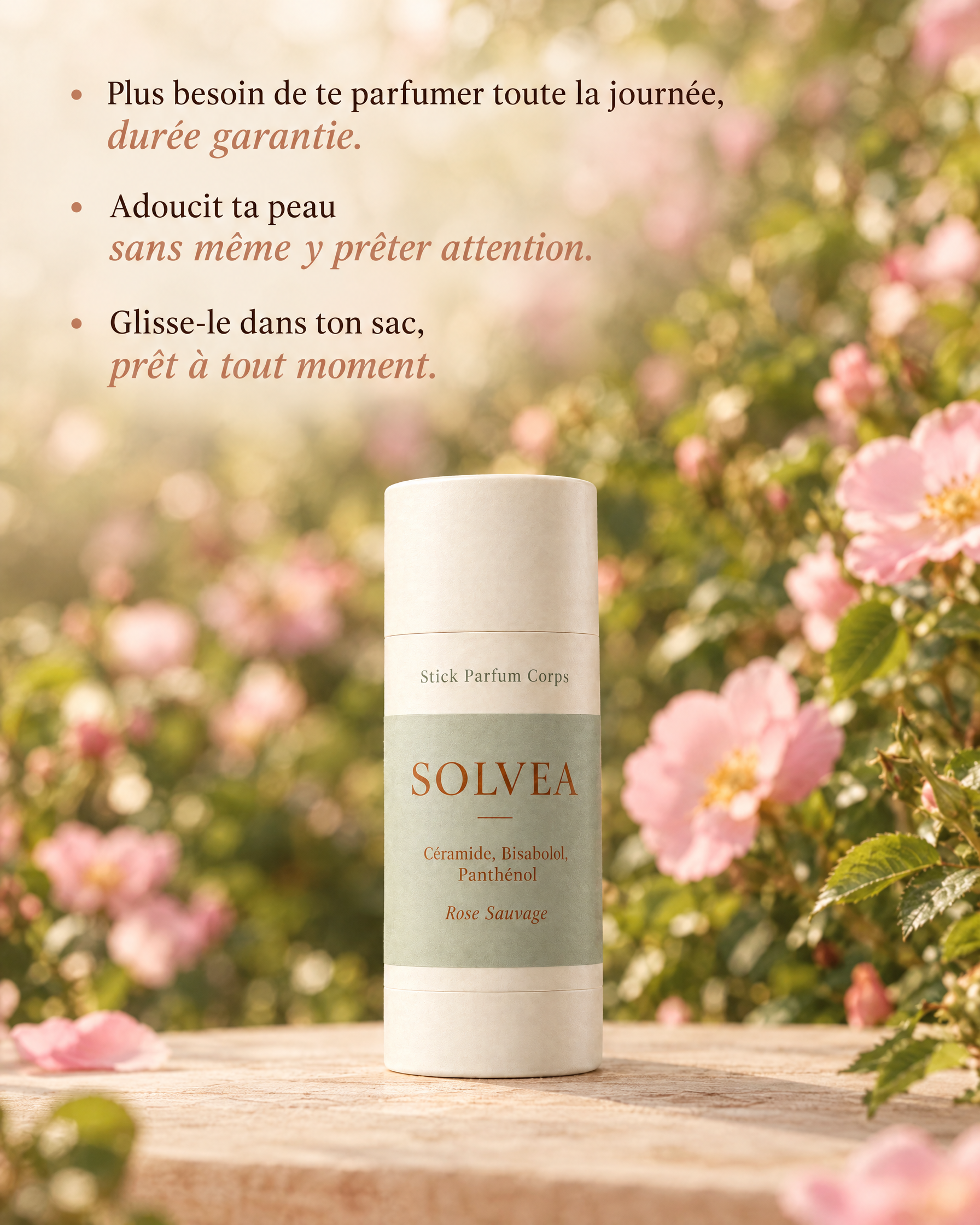 Bienfaits du Stick Parfum Corps Rose Sauvage
